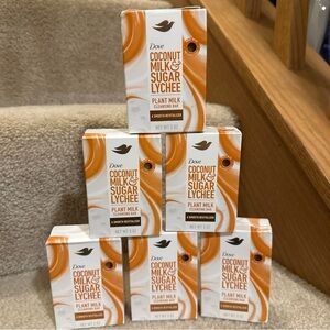 Dove Plant Based Cleansing Bar Soap for Dry Skin, Coconut Milk & Sugar Lychee